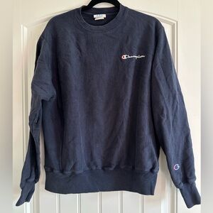 Vintage Champion Navy Blue Crew Neck Sweatshirt